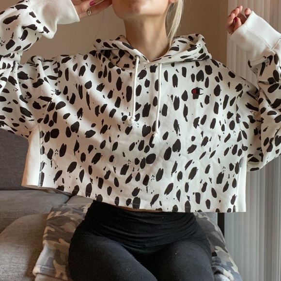 Champion Cropped Hoodie - Animal Print - Picture 3 of 4
